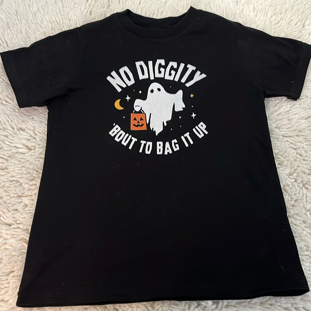 No diggity ‘bout to bag it up Halloween tee by Baby Doopy on Rabbit skins tee.